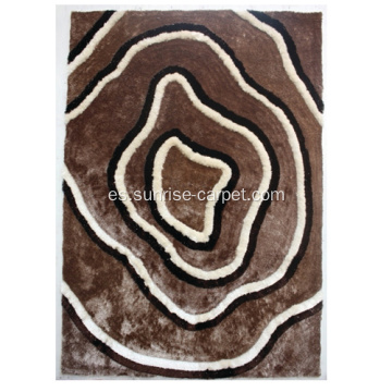 Thin Yarn Shaggy Rug con diseño 3D